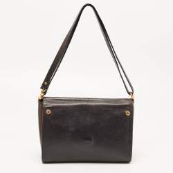 Pre Owned Mulberry Navy Blue/Denim and Leather Delphie Duo Flap Shoulder Bag