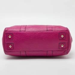 Pre Owned Mulberry Fuschia Grained Leather Bayswater Satchel