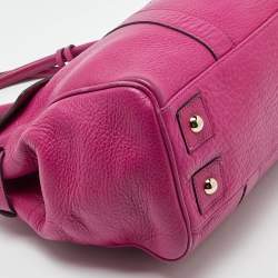 Pre Owned Mulberry Fuschia Grained Leather Bayswater Satchel