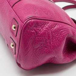 Pre Owned Mulberry Fuschia Grained Leather Bayswater Satchel