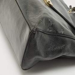 Mulberry Dark Grey Patent and Leather Neely Tote