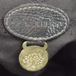 Mulberry Dark Grey Patent and Leather Neely Tote