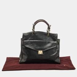 Mulberry Dark Grey Patent and Leather Neely Tote