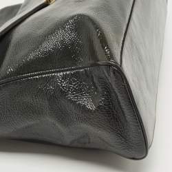 Mulberry Dark Grey Patent and Leather Neely Tote