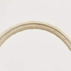 Mulberry White Ostrich Embossed and Leather Willow Tote