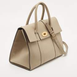 Pre Owned Mulberry Beige Grained Leather Bayswater Satchel