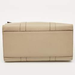 Pre Owned Mulberry Beige Grained Leather Bayswater Satchel