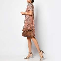 Mulberry Brown Python Embossed Leather Small Bayswater Satchel