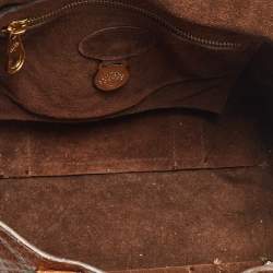 Mulberry Brown Python Embossed Leather Small Bayswater Satchel