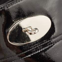 Pre Owned Mulberry Black Patent Leather Bayswater Satchel