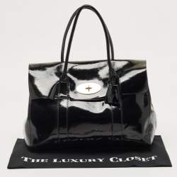Pre Owned Mulberry Black Patent Leather Bayswater Satchel
