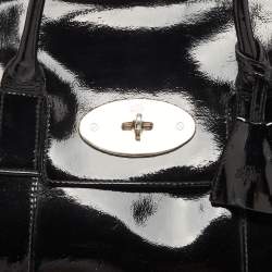 Pre Owned Mulberry Black Patent Leather Bayswater Satchel