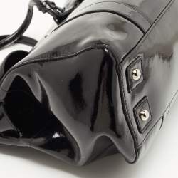 Pre Owned Mulberry Black Patent Leather Bayswater Satchel