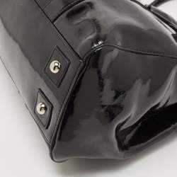 Pre Owned Mulberry Black Patent Leather Bayswater Satchel