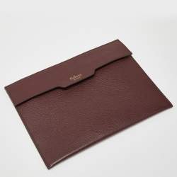 Pre Owned Mulberry Burgundy Leather Small Bayswater Shopper Tote