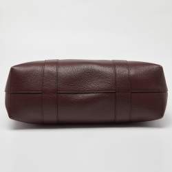 Pre Owned Mulberry Burgundy Leather Small Bayswater Shopper Tote