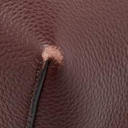 Pre Owned Mulberry Burgundy Leather Small Bayswater Shopper Tote