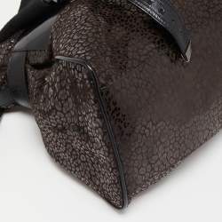 Pre Owned Mulberry Brown/Black Textured Suede and Leather Oversized Alexa Bag