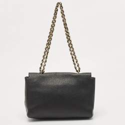Mulberry Black Leather Medium Lily Shoulder Bag