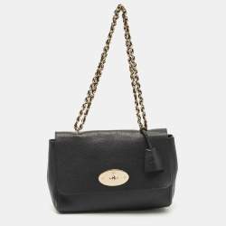 Mulberry Black Leather Medium Lily Shoulder Bag