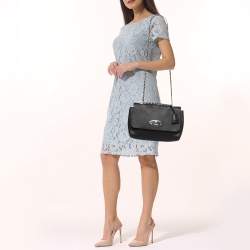 Mulberry Black Leather Medium Lily Shoulder Bag