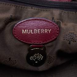 Pre Owned Mulberry Burgundy Leather Oversized Alexa Top Handle Bag