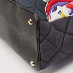 Mulberry Black/Multicolor Quilted Fabric Julie Verhoeven Tote