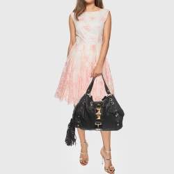 Pre Owned Mulberry x Giles Black Leather Spike Studded Shoulder Bag