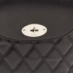 Pre Owned Mulberry Black Quilted Leather Mini Bayswater Backpack