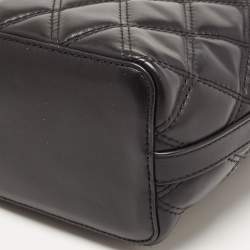 Pre Owned Mulberry Black Quilted Leather Mini Bayswater Backpack