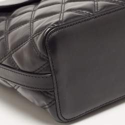 Pre Owned Mulberry Black Quilted Leather Mini Bayswater Backpack