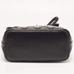 Pre Owned Mulberry Black Quilted Leather Mini Bayswater Backpack