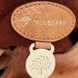 Pre Owned Mulberry Brown Ostrich Lily Shoulder Bag