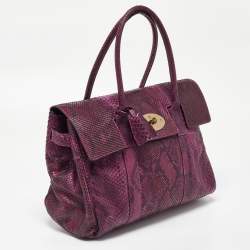 Mulberry Purple Python Bayswater Satchel
