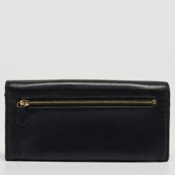 Pre Owned Mulberry Black Leather Bow Continental Wallet