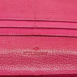 Pre Owned Mulberry Black Leather Bow Continental Wallet