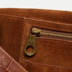 Mulberry Brown Croc Embossed Leather Bayswater Satchel