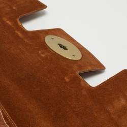 Mulberry Brown Croc Embossed Leather Bayswater Satchel