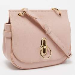 Pre Owned Mulberry Pink Leather Amberley Shoulder Bag