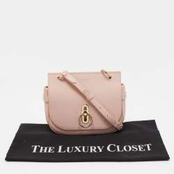 Pre Owned Mulberry Pink Leather Amberley Shoulder Bag
