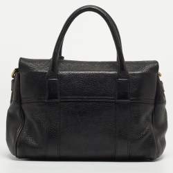 Mulberry Black Grain Leather Small Bayswater Satchel