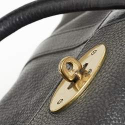 Mulberry Black Grain Leather Small Bayswater Satchel