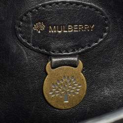 Mulberry Black Grain Leather Small Bayswater Satchel