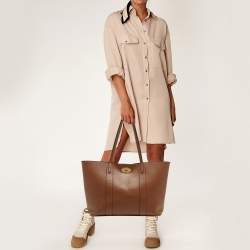 Pre Owned Mulberry Brown Leather Bayswater Shopper Tote