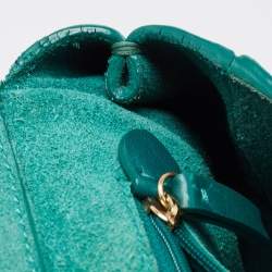 Pre Owned Mulberry Green Leather Medium Lily Shoulder Bag