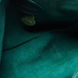 Pre Owned Mulberry Green Leather Medium Lily Shoulder Bag