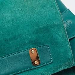 Pre Owned Mulberry Green Leather Medium Lily Shoulder Bag