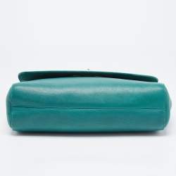 Pre Owned Mulberry Green Leather Medium Lily Shoulder Bag