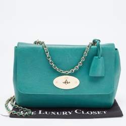 Pre Owned Mulberry Green Leather Medium Lily Shoulder Bag