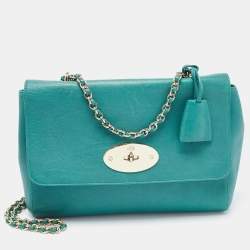 Pre Owned Mulberry Green Leather Medium Lily Shoulder Bag